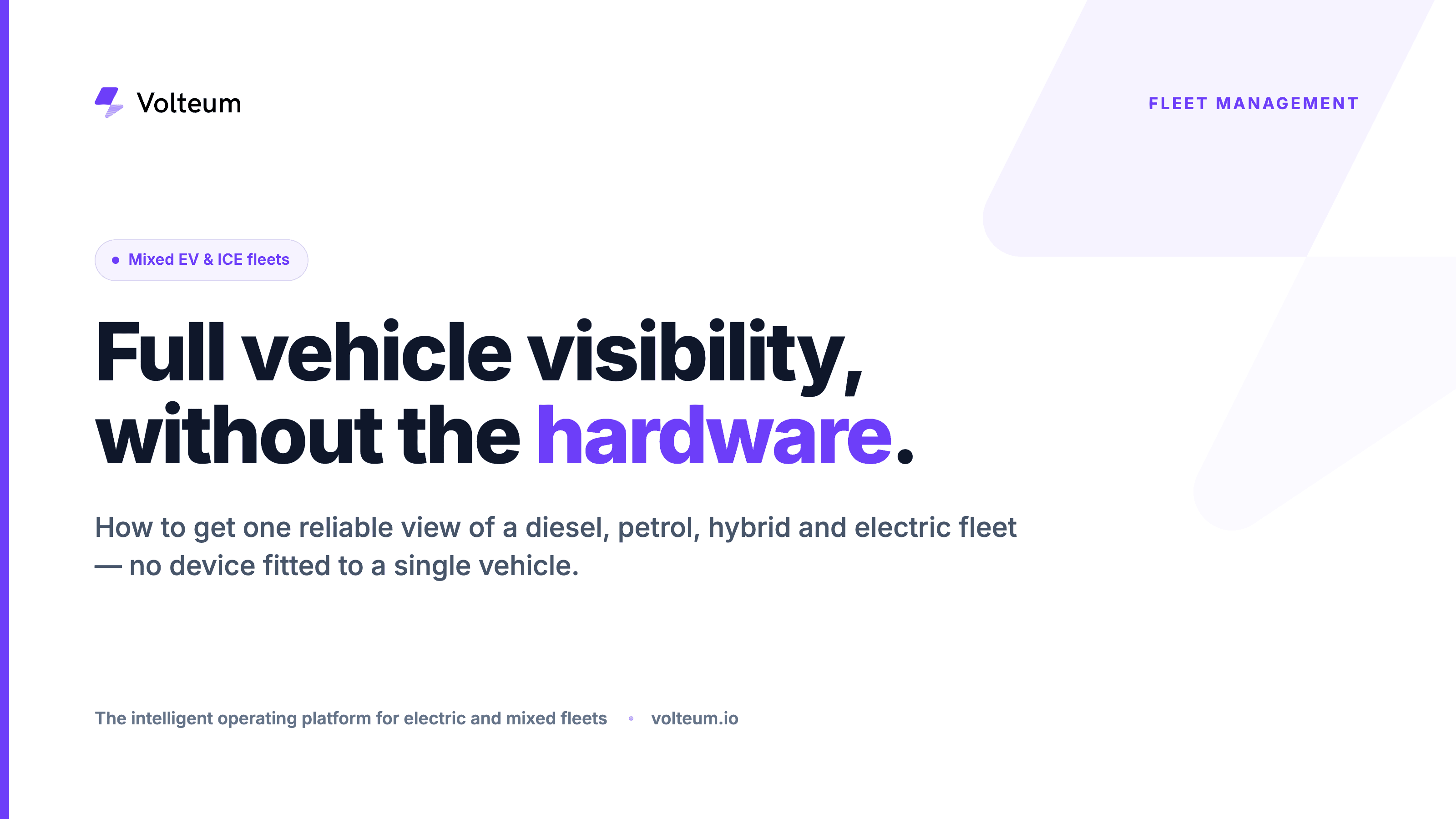 Mixed Fleet Management Software Without Hardware